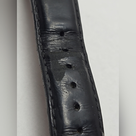 Emporio Armani AR0207 Tank Watch Black Dial Leather Strap Quartz New Battery - Picture 12 of 13